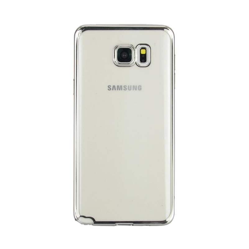 Tempered Source Case Jelly Transparan Shiny Chrome List Softcase Casing for Samsung Galaxy .