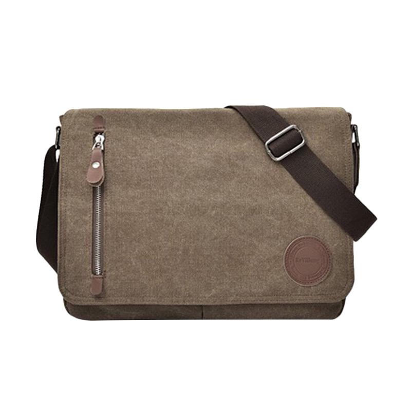 ... Jual Generic Tas Selempang Laptop Kanvas Travel Pria Korea Sling Bag Multifungsi M5