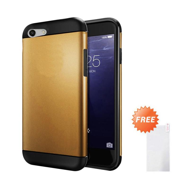 harga Jagostu Slim Armor Series Casing for Oppo F1S A59 - Gold + Free Tempered Glass