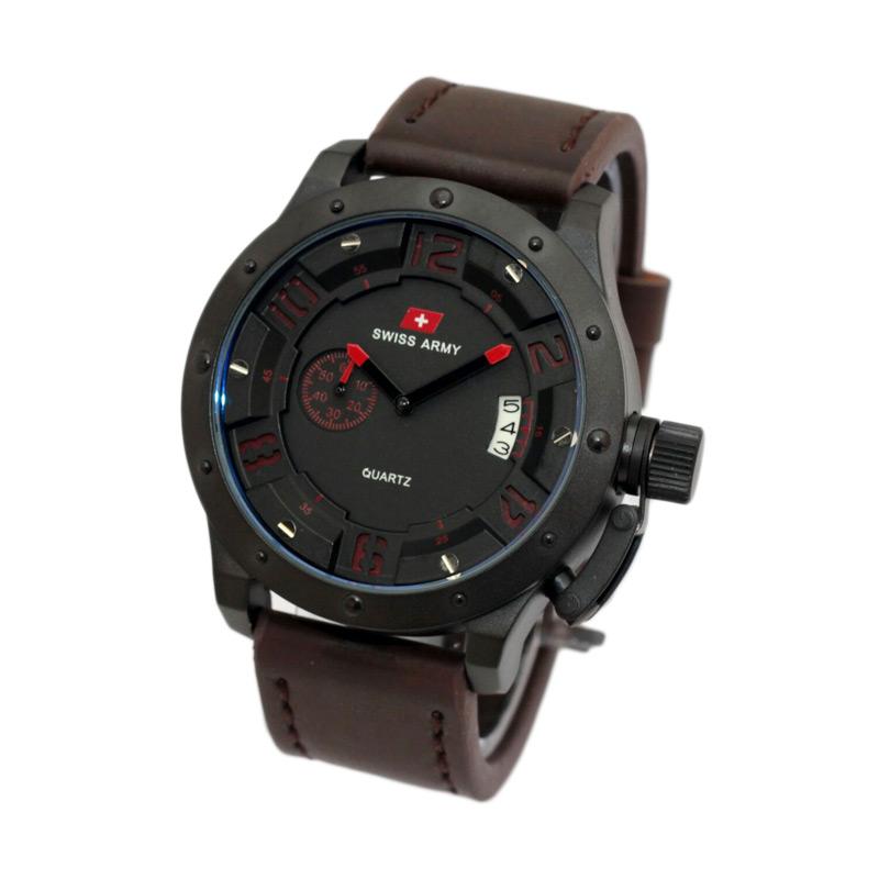 Swiss Army D47H140SA3281MCKTT Crhono Jam Tangan Pria - Coklat Tua