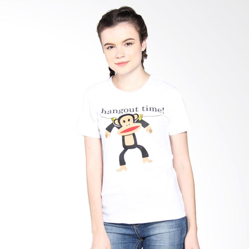 ELLIPSES INC Tumblr Tee Paul Frank Hangout T Shirt Kaos Wanita Lengan Pendek .