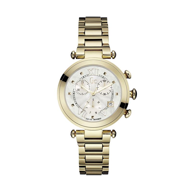 Guess Collection Y05008M1 Gc Ladychic Chronograph Stainless Jam Tangan Unisex - Gold