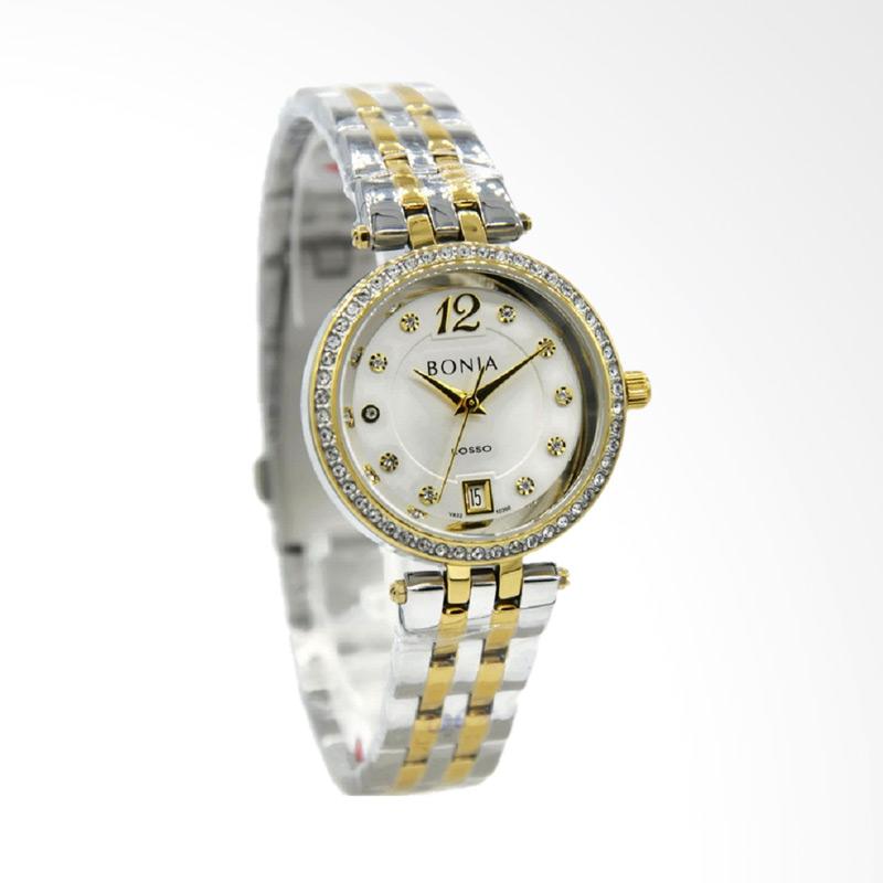Bonia Rosso BNB10300-2115S Jam Tangan Wanita - Silver Gold Putih