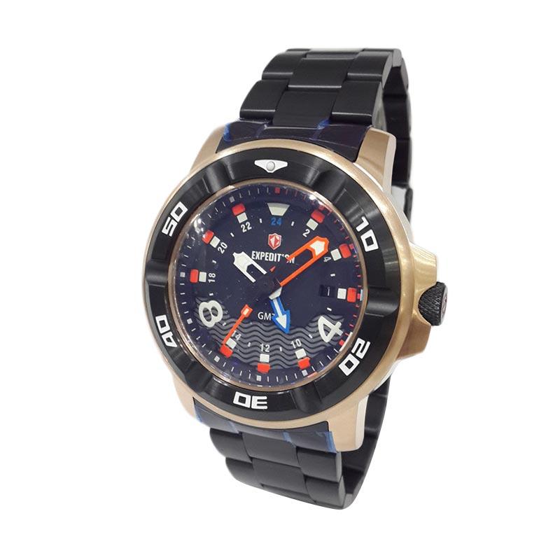 Expedition Sea Walkers Divers GMT 6711MDBBRBA Jam Tangan Pria - Rose Gold with Extra Rubber Strap