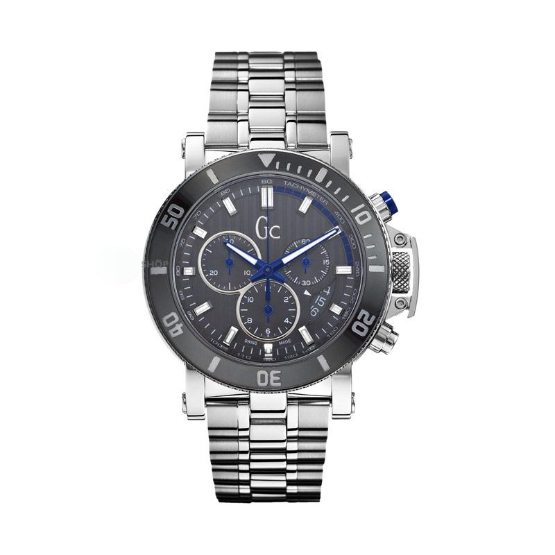 GUESS COLLECTION Gc HOMME Chronograph - Jam Tangan Pria - Stainless - Silver - Black X95005G5S