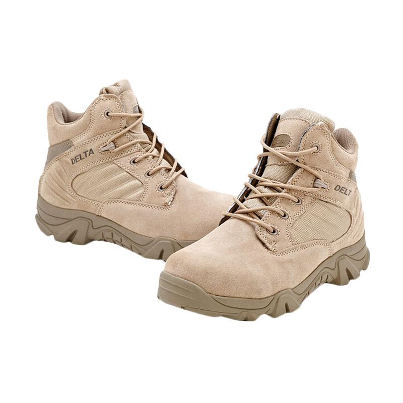 Delta Men's Desert Military Combat Boot Waterproof Ankle boots 6" Transparent Sepatu Pria - Khaki