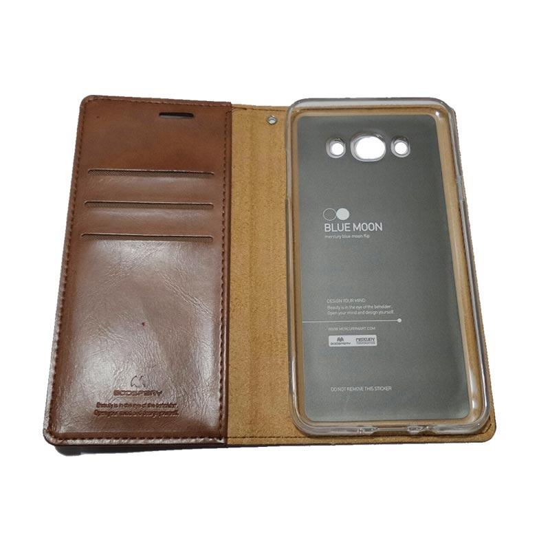 Jual Goospery Mercury Original Blue Moon Leather Flip Cover Casing For Samsung Galaxy J7 2016 Brown Online Juli 2020 Blibli Com