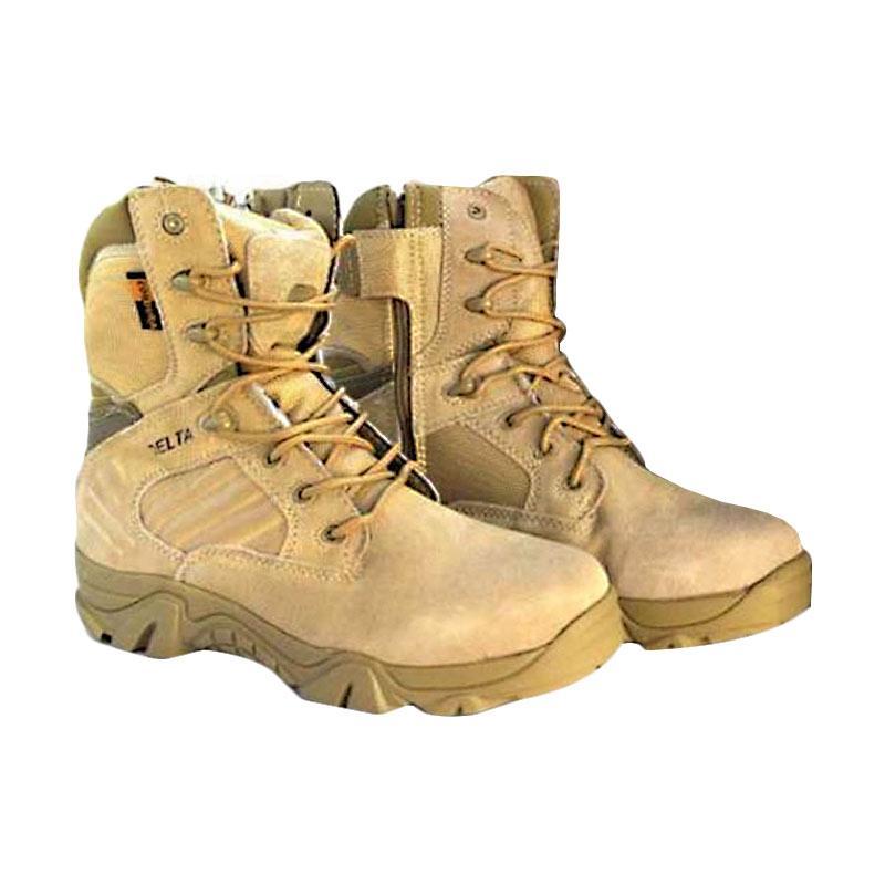 Delta Men's Desert Military Combat Boot Waterproof Ankle boots 8 Inch Sepatu Pria - Transparent Khaki