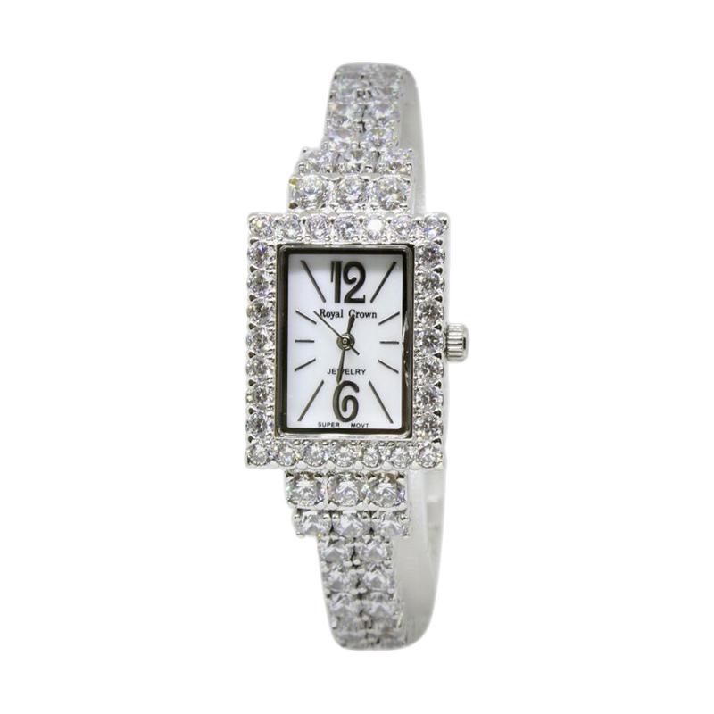 Royal Crown Jewelry Diamond Swarovsky D20H695RC3584BRSL Jam Tangan Wanita