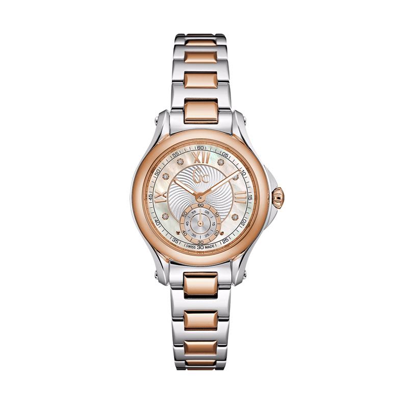 Guess Collection Gc Classic Chic X98104L1S Diamond Stainless Jam Tangan Wanita - Silver Rose Gold