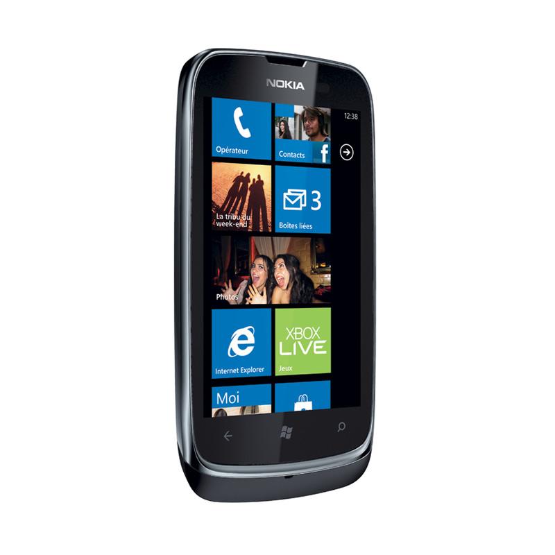Nokia Lumia 610 Smartphone - Black [8GB/RAM 256MB]