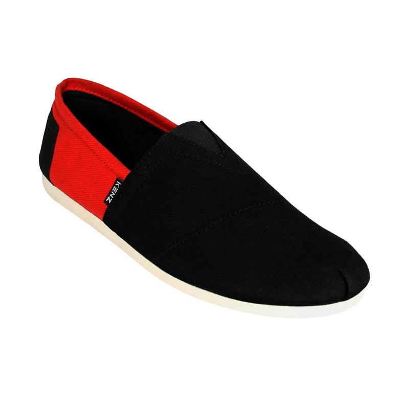 Kenz Sloppy Sepatu Pria - Black Red