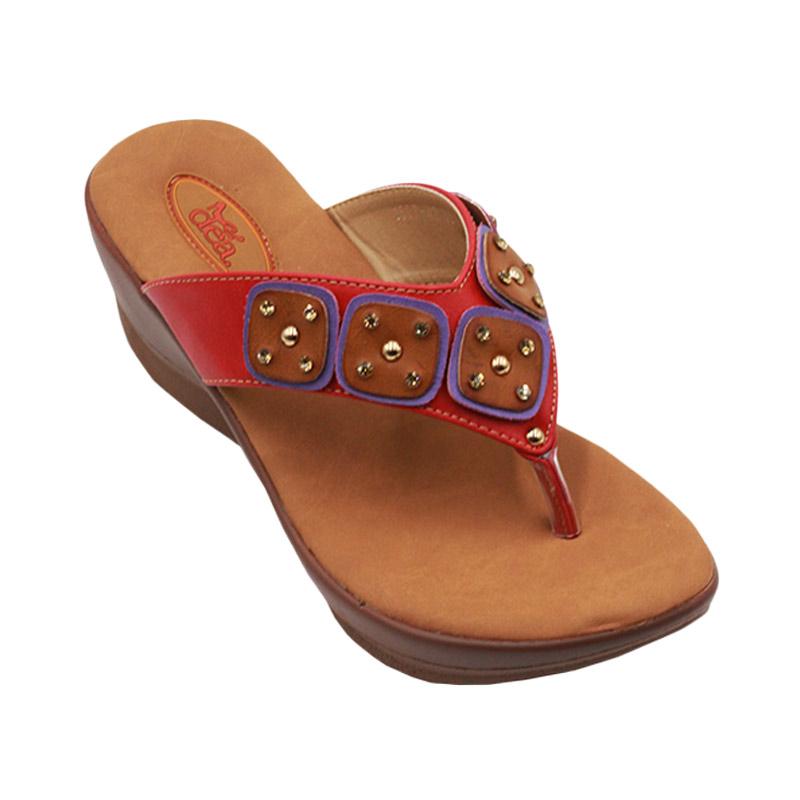 Dea 1607-42 Sandal Wedges Wanita - Red