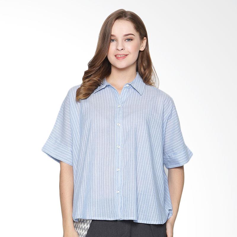 REE Pinstripe Shirt - Blue