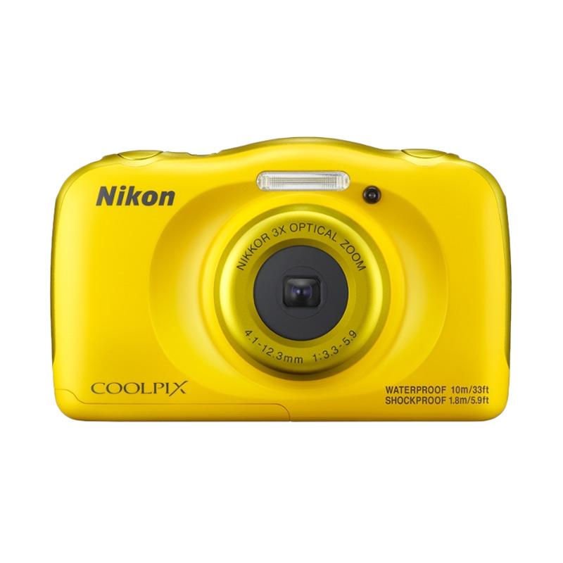 Nikon Coolpix W100 Kamera Pocket Waterproof - Yellow + Free LCD Screen Guard