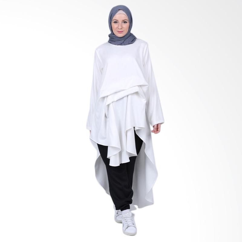 Kara Indonesia Maya Tunik Snow Atasan Muslim - Broken White