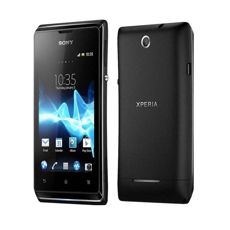 SONY Xperia E Dual Smartphone - Black [4GB/RAM 512MB]