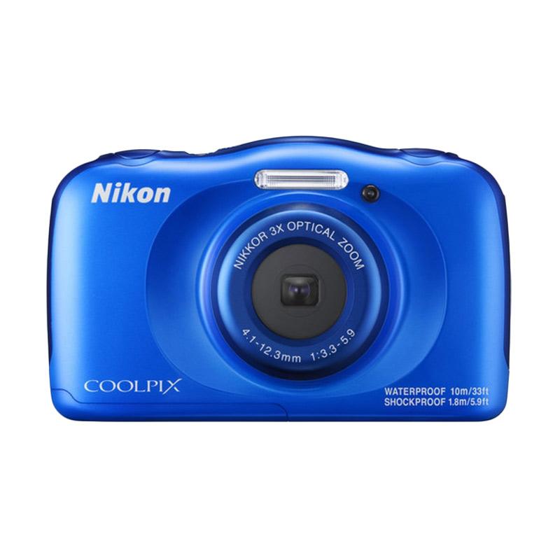 Nikon Coolpix W100 Kamera Pocket Waterproof - Blue + Free LCD Screen Guard