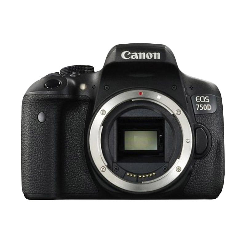 Canon EOS 750D Wifi Body Only Kamera DSLR - Black + Free LCD Screen Guard