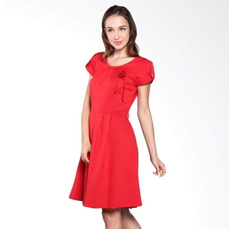 Carte Flower Pop Dress - Red
