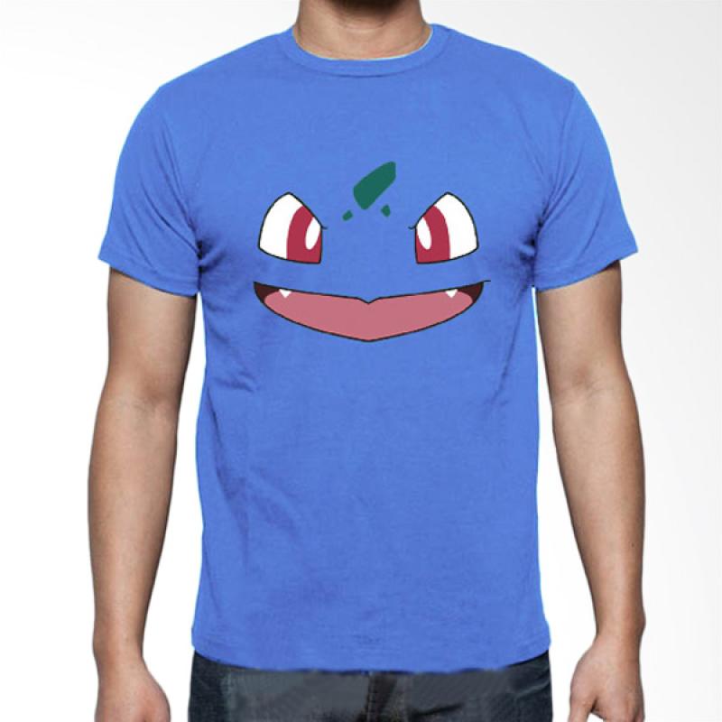 Crion Pokemon Bulbasaur Face Man T-shirt - Lake Blue Extra diskon 7% setiap hari Extra diskon 5% setiap hari