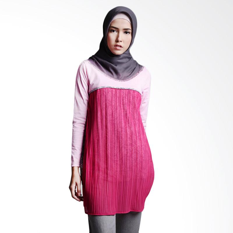 Giffa Indonesia Bina Longleeve Tunik Muslim - Pink
