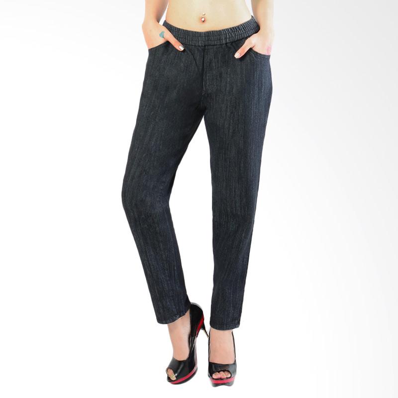 Dline Mo 130 Jegging Jeans Garment Celana Wanita - Black