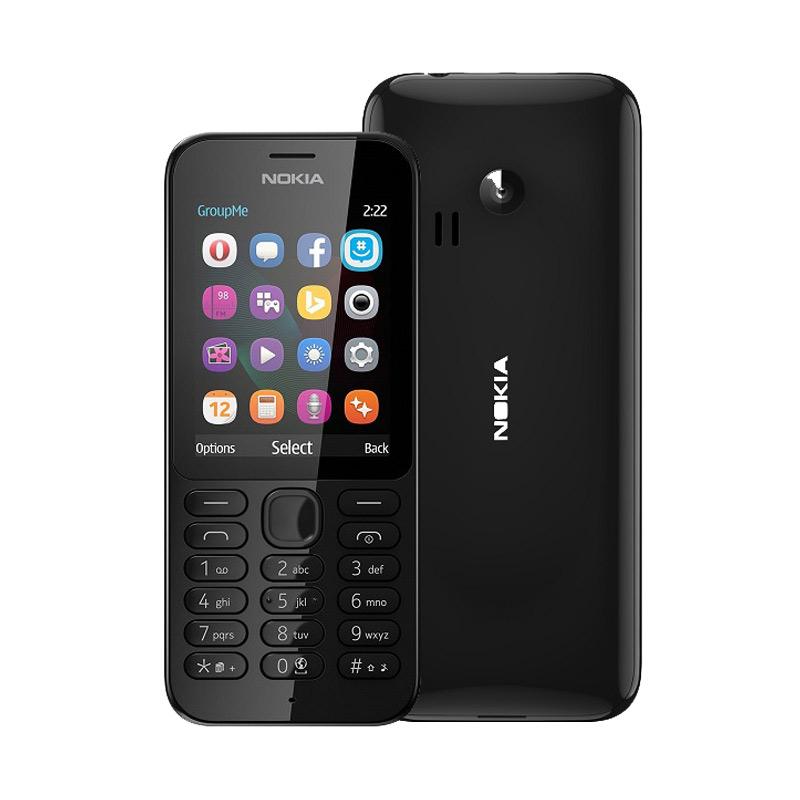 Nokia 222 Candybar Handphone - Black