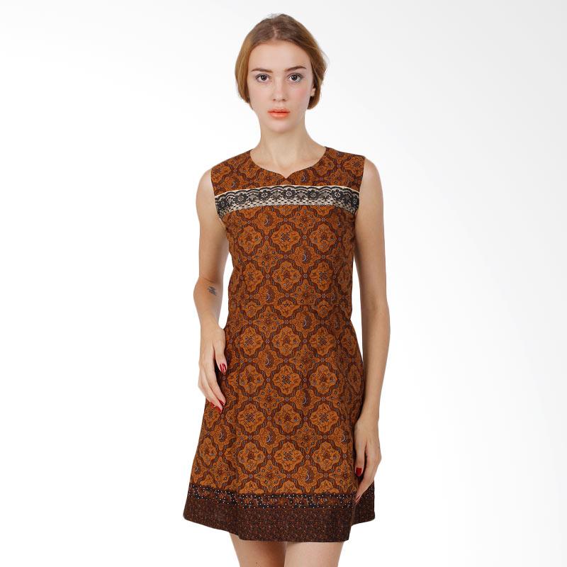 Rianty Olinda Batik Dress - Brown