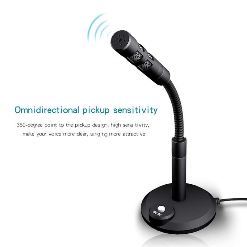 usb 3 5mm computer microphone plug play desktop omnidirectional condenser pc laptop mic with independent switch for voice video chat conference