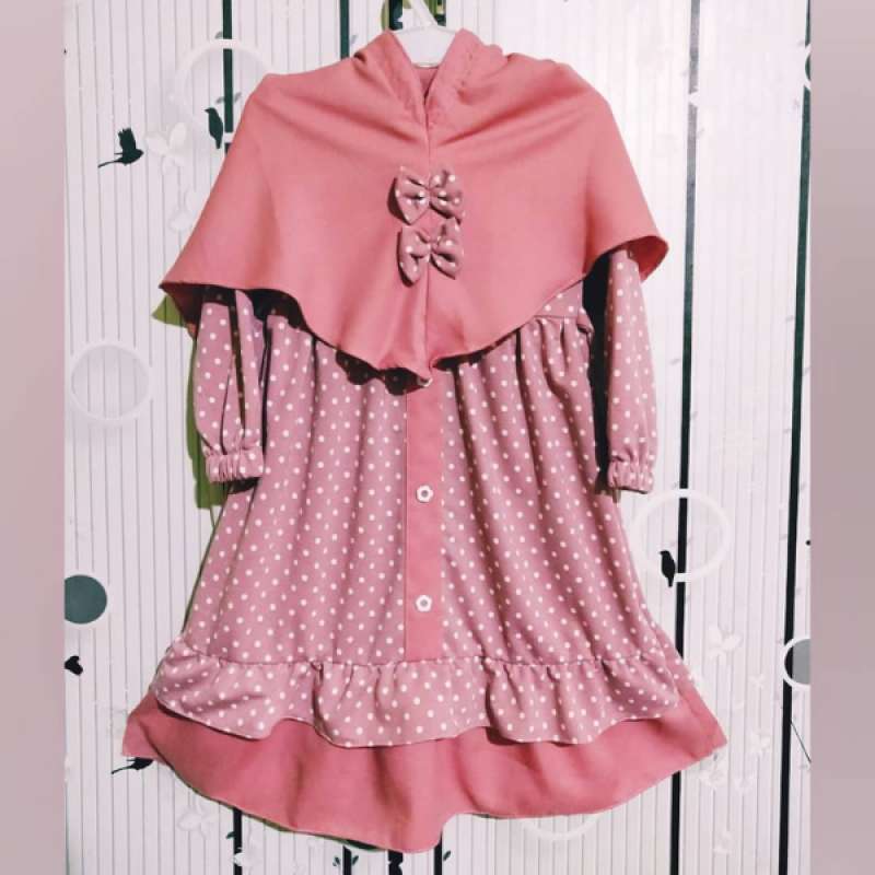 Jual Nanda Fashion Shop Gamis Anak Usia 3 4 Thn Baju Muslim Anak Perempuan Syari Olivia Polka Murah Mei 2021 Blibli