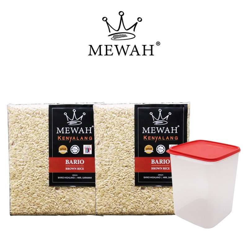 Jual Malaysia Mewah Bario Brown Rice 2kg Bundle With Container 3856671 Terbaru Juni 2021 Blibli