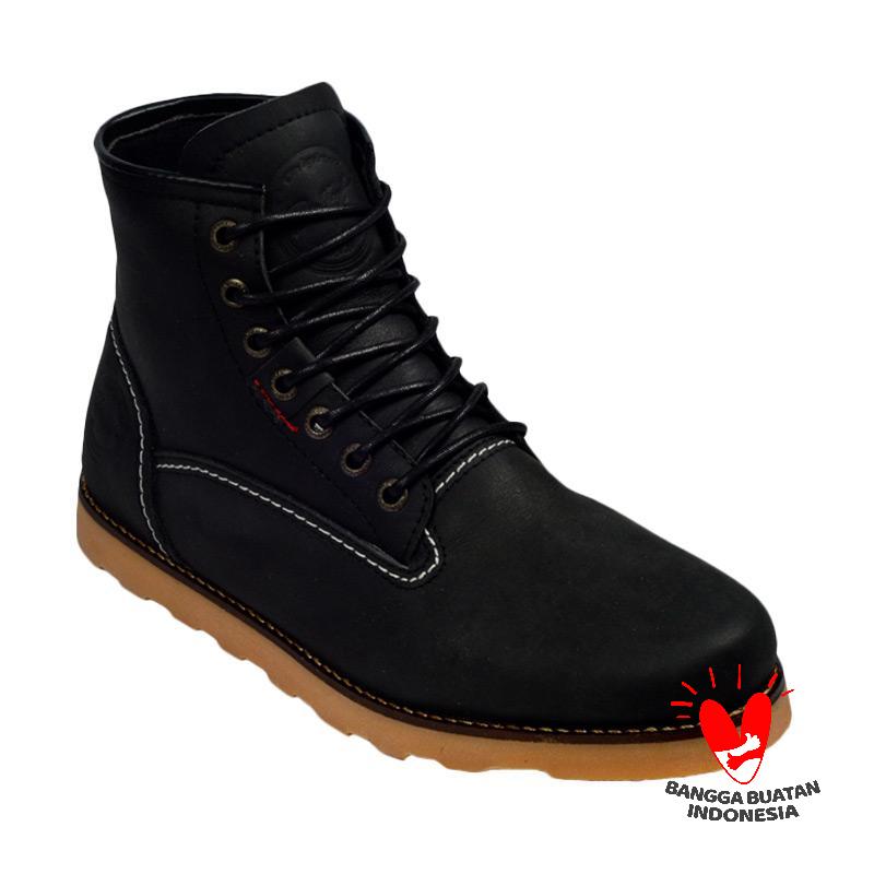Bradley Rollon Boots Sepatu Pria - Black