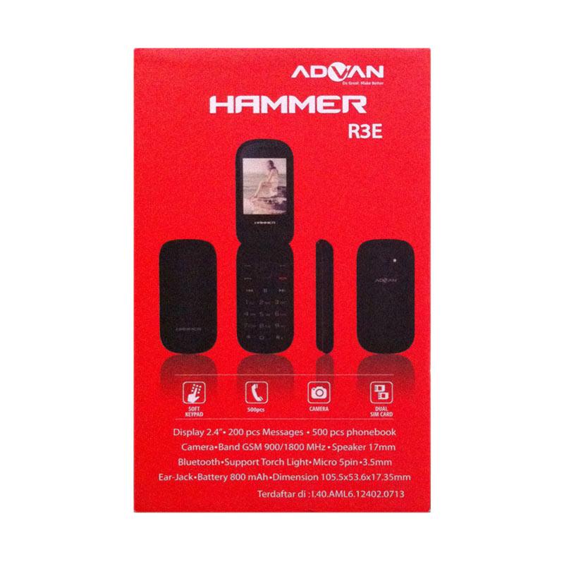 Jual Advan Hammer R3E Handphone - Hitam Online - Harga & Kualitas Terjamin | Blibli.com