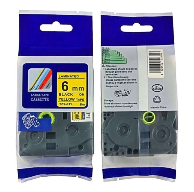 Jual AVPRO TZe-611 Label Tape Replacement Brother Black on ...