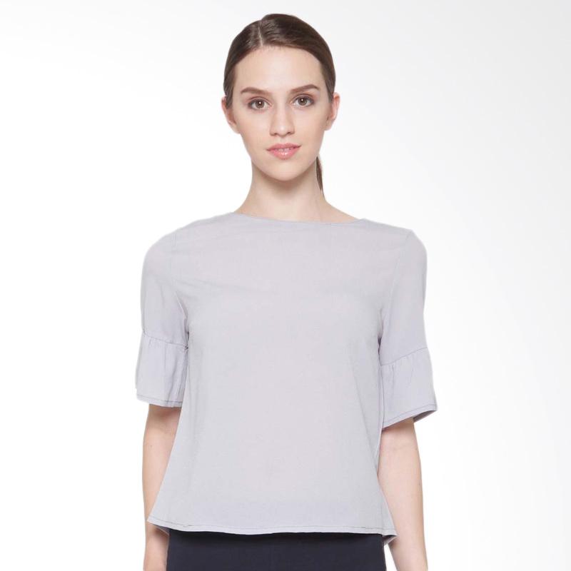 Veyl Blaire Top Blouse - Grey