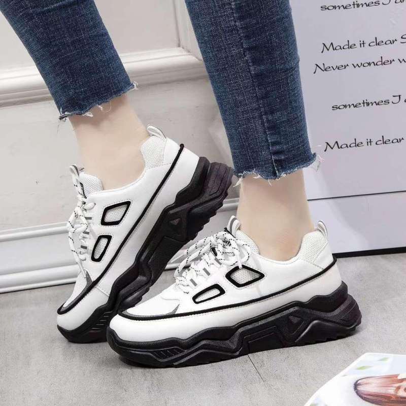 Promo sepatu sneakers wedges wanita ELZ04022015 PUTIH 36 Diskon