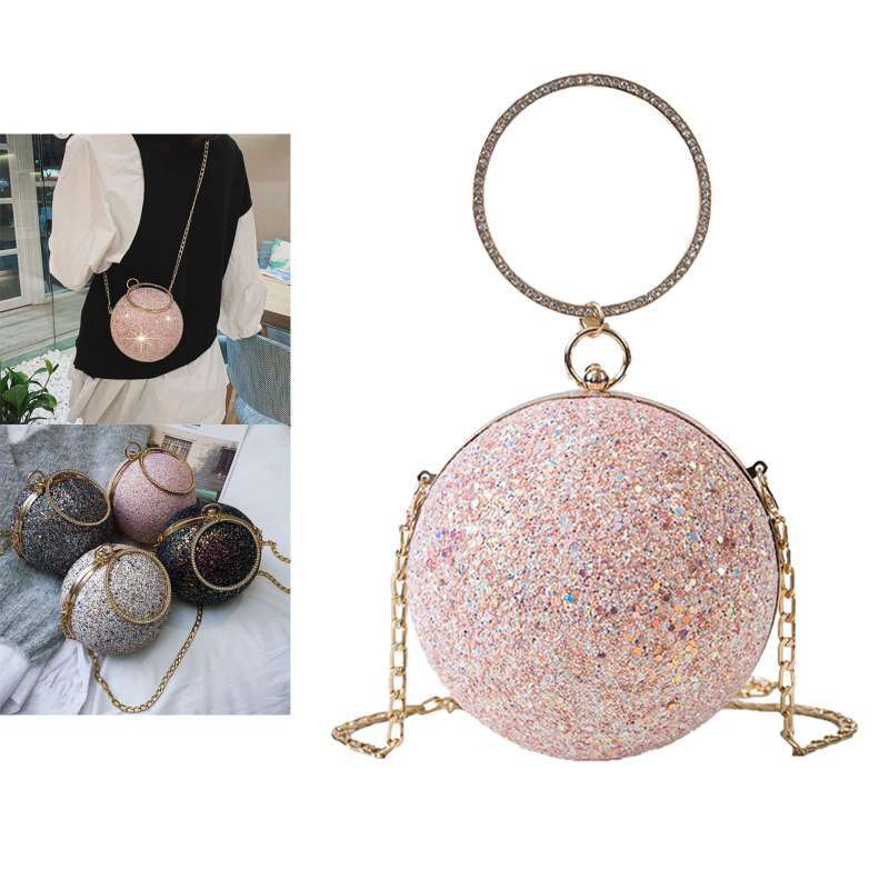 round clutch bag