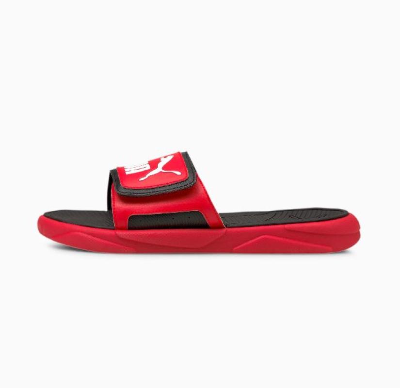 puma sandals red