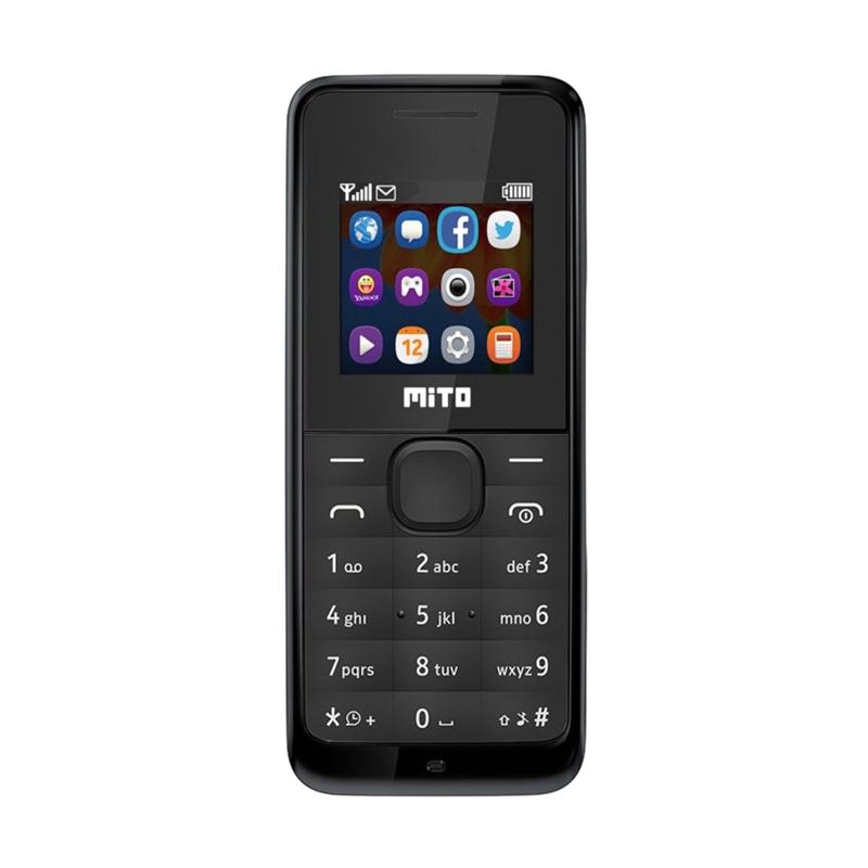 Mito Candybar Dual SIM 168 Handphone - Black