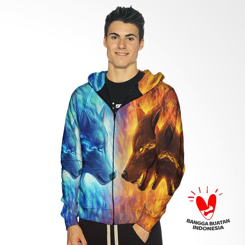jaket hoodie 3d wolf