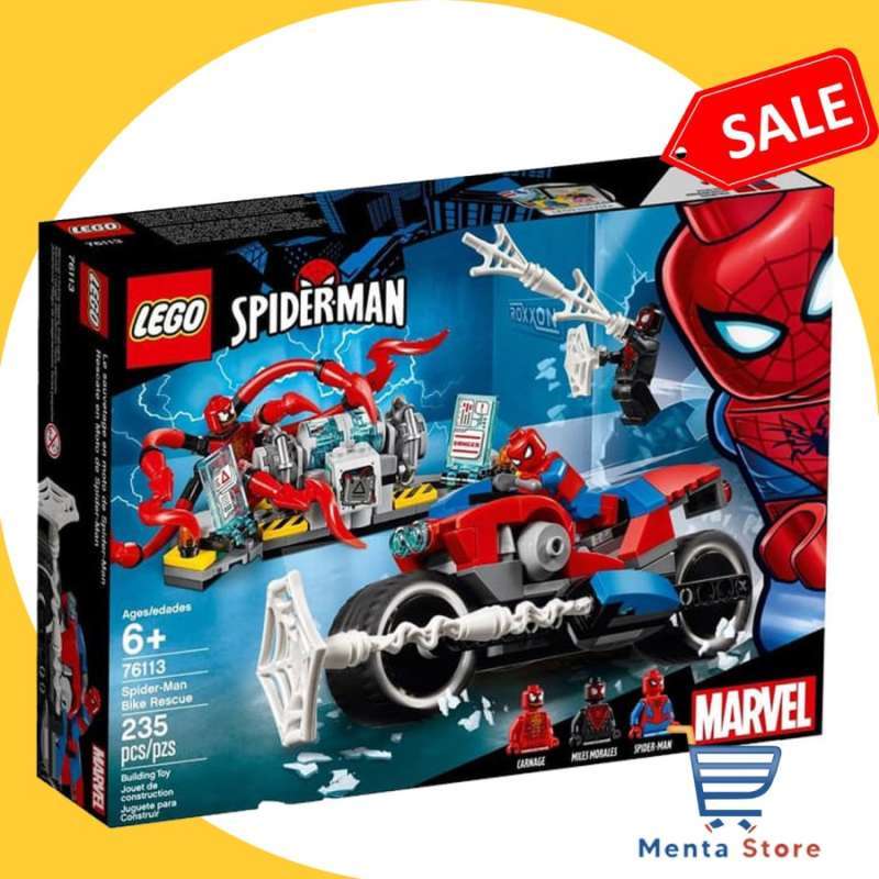 Promo LEGO Marvel Super Heroes 76113 Spider Man Bike Rescue Blocks \u0026  Stacking Toys Diskon 37% di Seller Menta Toys Official Store - Kab.  Tangerang, Banten | Blibli