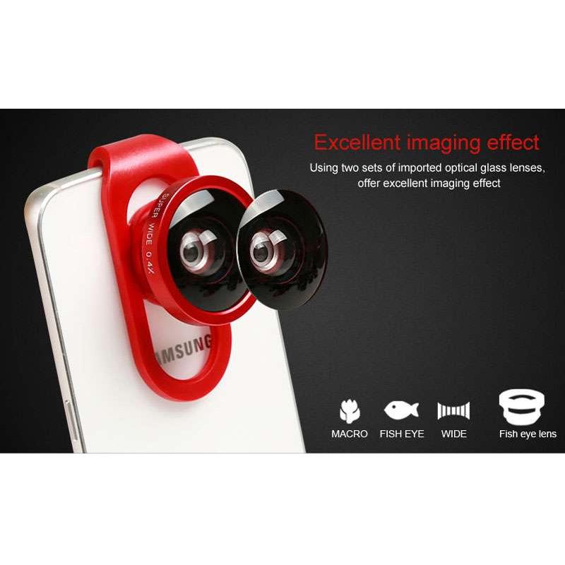 Jual Universal 4 In 1 Clip Lens Red Online November 2020 Blibli Com