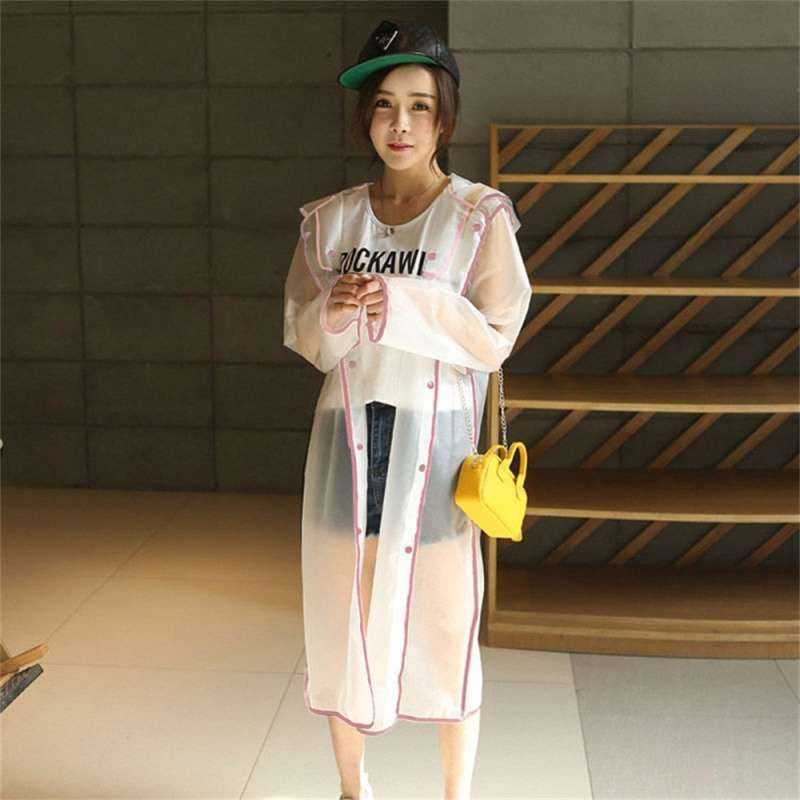long transparent raincoat