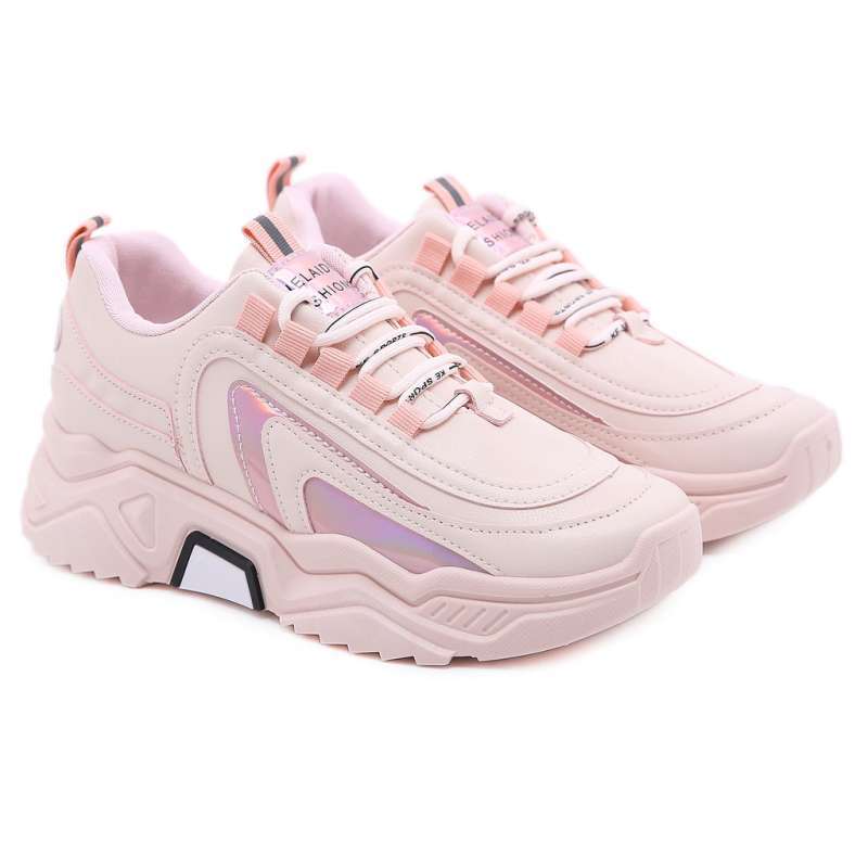 Sepatu sneakers pink clearance