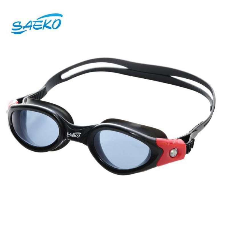 saeko saeko curved 180 degree panoramic large angle swimming goggles 3d suit with eye patch black and red s50 bk rd
