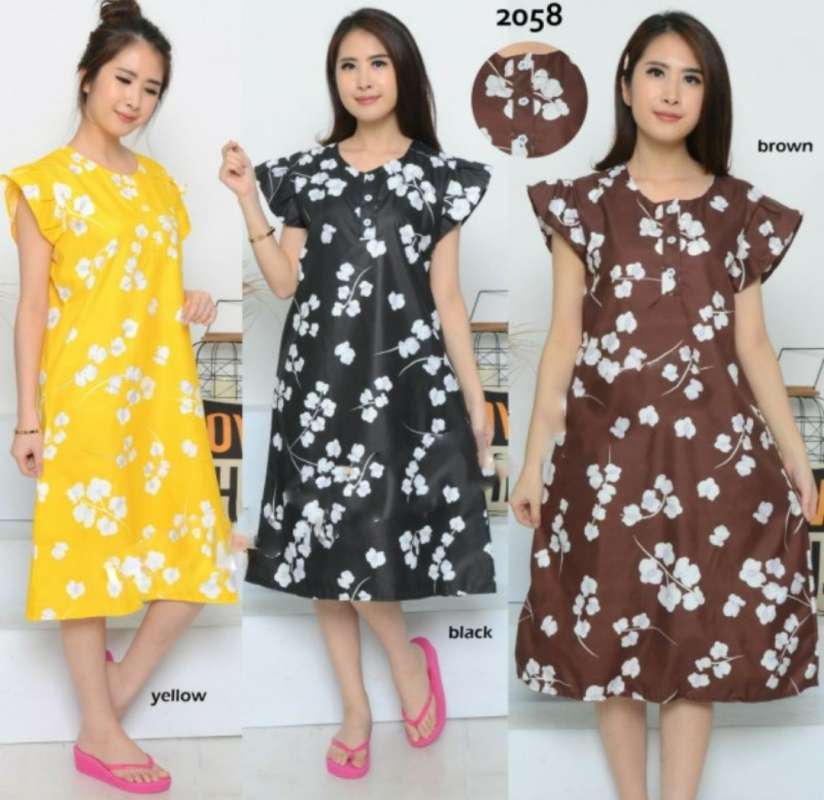 Jual Daster Singlet Dress Baju Tidur Piama Motif Bunga Sakura Putih Online April 2021 Blibli