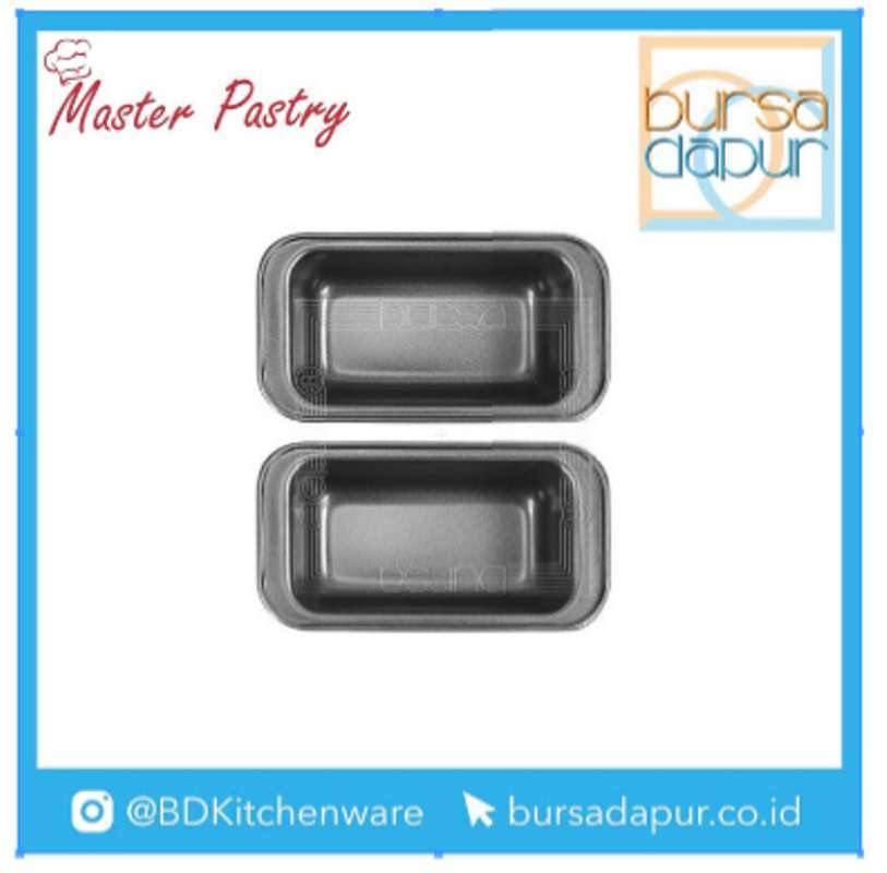 Jual 2 Pcs Master Pastry Loaf Pan Small 7 5x3 5 Loyang Kue Online November 2020 Blibli Com