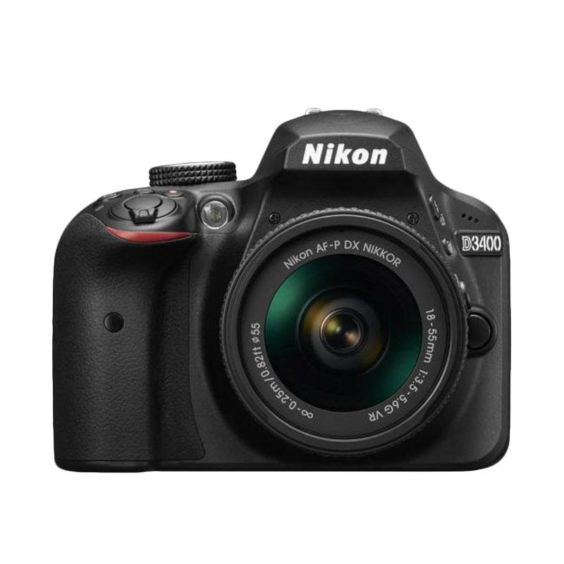 NIKON D3400 KIT AF-P 18-55MM VR RESMI + Free Sandisk ULTRA 16 GB + Filter UV + Screen Guard