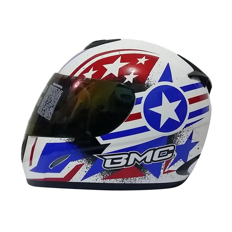 BMC Blade 200 #7 Helm Full Face White Blue Red